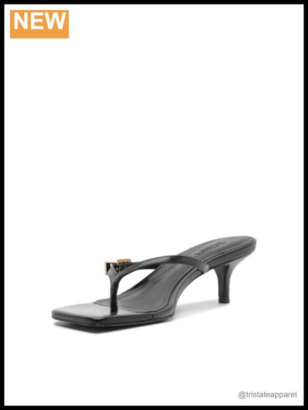 Schutz Womens Miriam Icon Thong Stiletto Heel Sandal Gold Buckle Leather